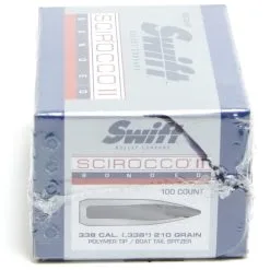 Swift Scirocco .338 / 33 210 Grain Boat Tails (100 Ct.)